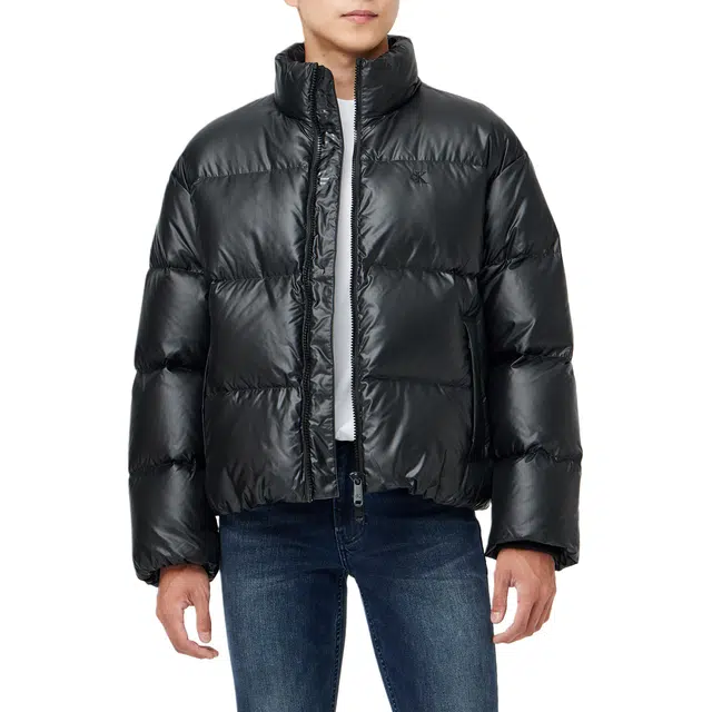 CALVIN KLEIN Jeans Short Loose Zip Cotton Jacket Black