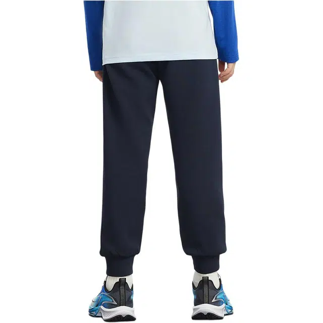 大童 安踏儿童 透气舒适亲肤针织运动裤 深夜蓝