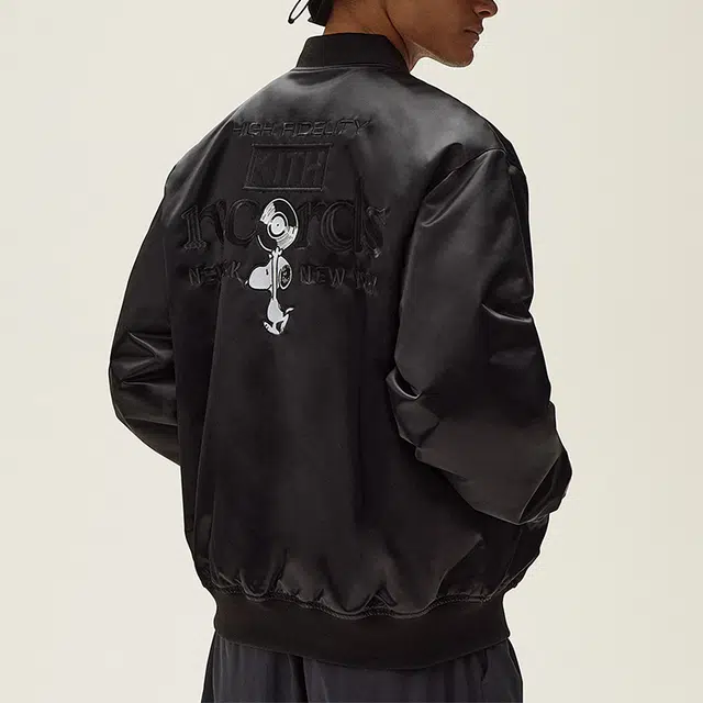 KITH x Peanuts Satin Bomber