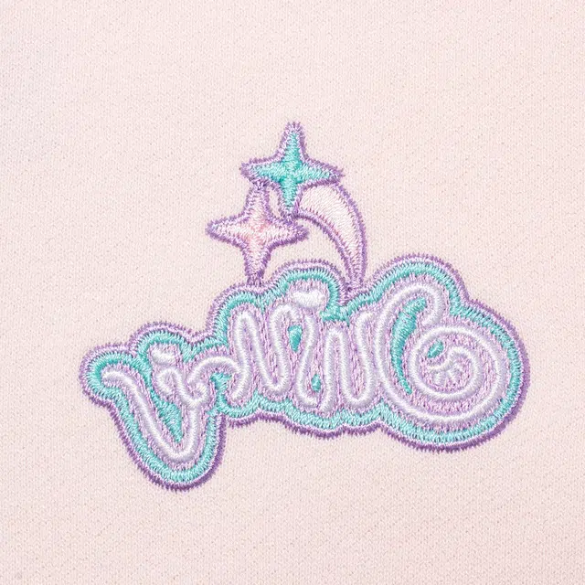 李宁儿童 童装 运动生活系列 卡通印花套头连帽卫衣 儿童款 淡玫瑰粉