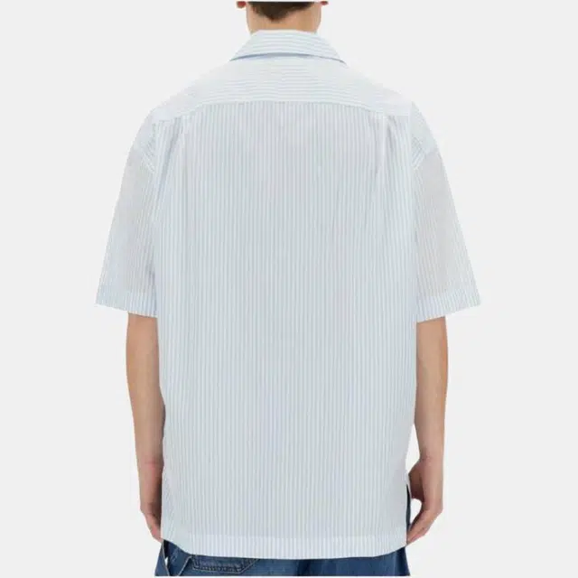 JW Anderson Floral Print Short Sleeve Shirt Blue