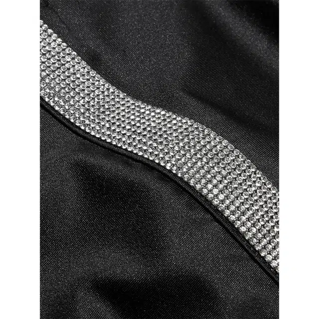 Victoria's Secret Shine Plunge One-Piece Swimsuit Black