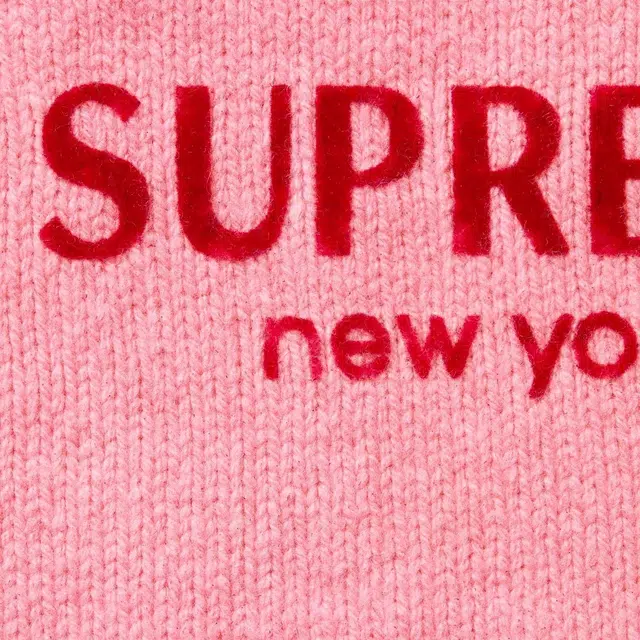 Supreme FW24 WEEK17 Flocked Logo Sweater logo
