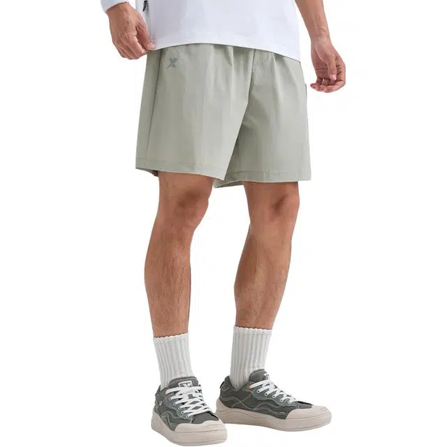 特步 篮球系列 梭织舒适透气五分运动短裤 男款 城隐灰