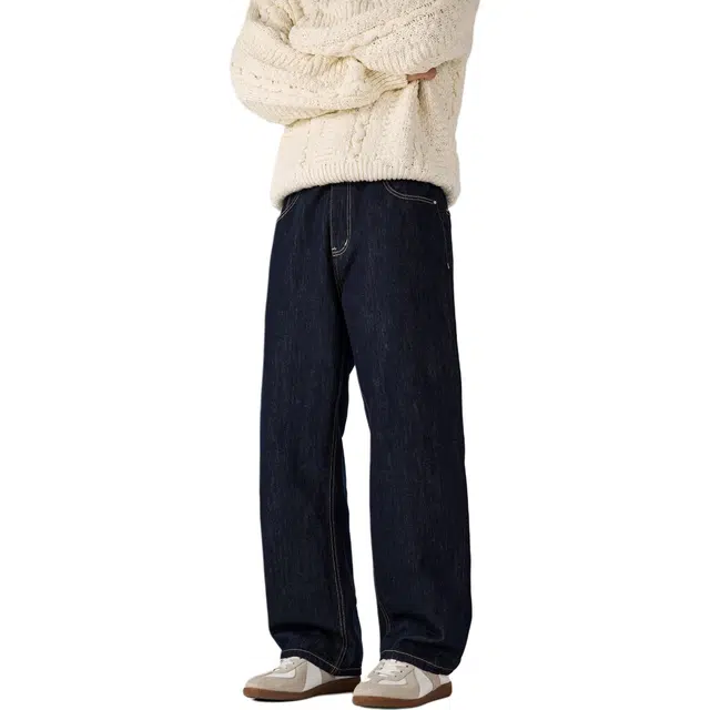 帝狼牛 简风复古原牛丹宁明线高级感慵懒日常通勤 牛仔裤 男女同款