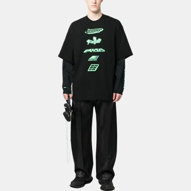 AMBUSH SS23 Layered Crewneck Sweatshirt Black