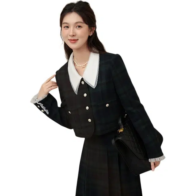 鹿向南 高级感时尚舒适休闲长裙 女款 绿色