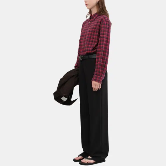 Dunst UNISEX CHECK FLANNEL SHIRT RED