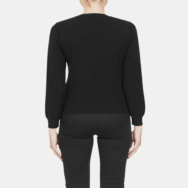 CDG Play Heart Logo Knit Sweater Black