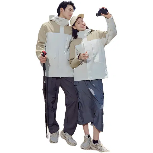 雅鹿  三合一山系日常休闲  防水防风冲锋衣 男女同款