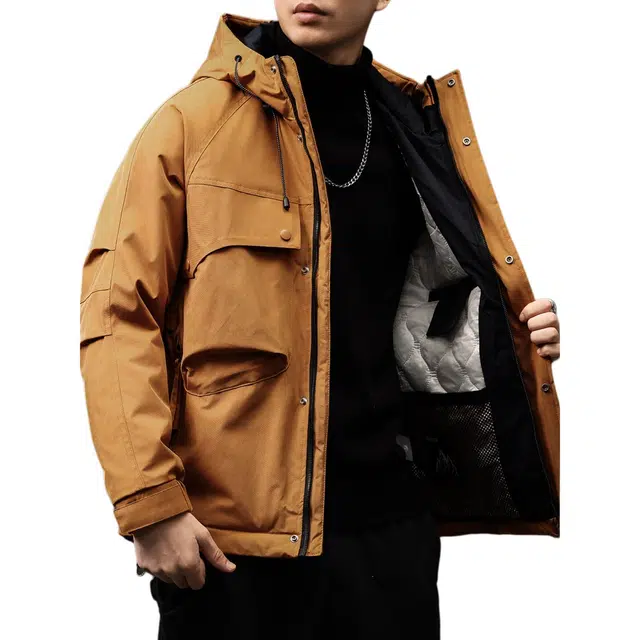 贵色  高端美式户外纯色  防水冲锋衣 男款