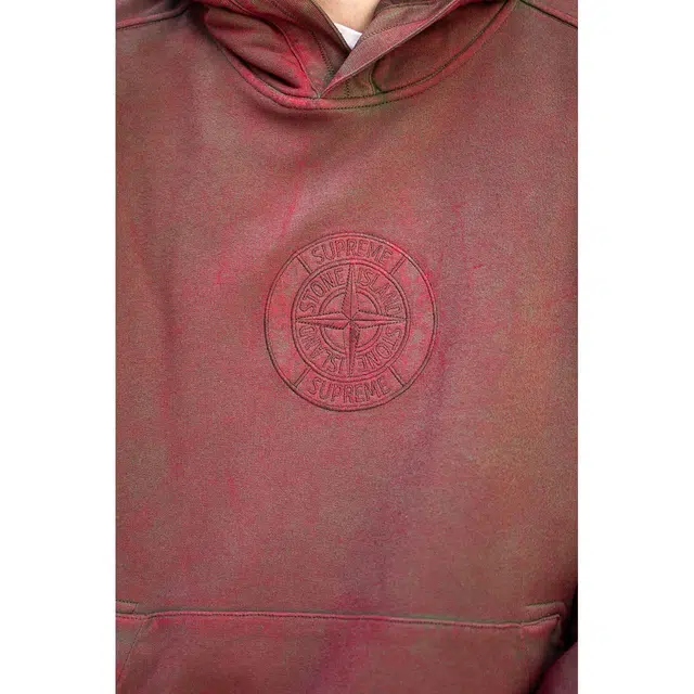 Supreme SS19 x Stone Island Hooded Sweatshirt Logo