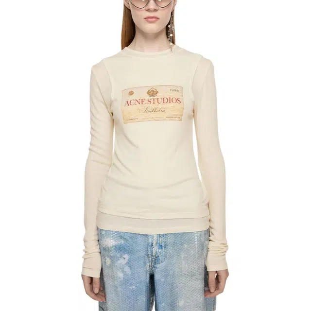 Acne Studios Double-Layered Long Sleeve Logo T
