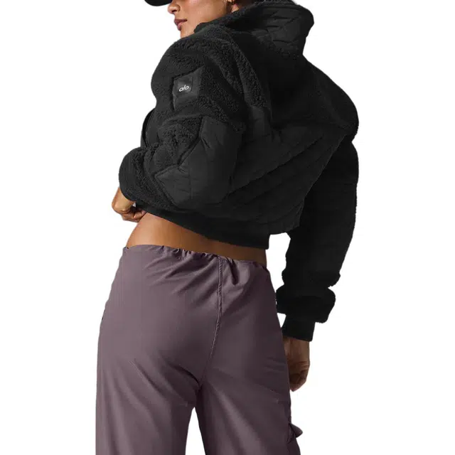 Alo Yoga Sherpa Edge Bomber Ivory