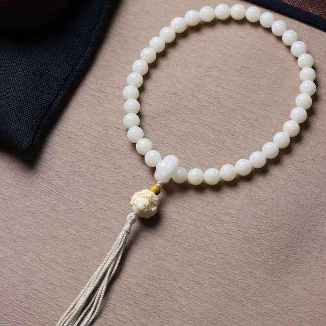 爵倾 圆珠搭配跑环、象牙果抱球貔貅#好运 白玉菩提 珠串 男女同款情侣款