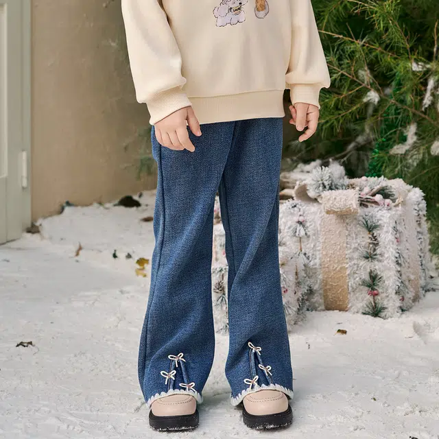 玛米玛卡 舒适柔软亲肤牛仔裤 蓝色 中小童