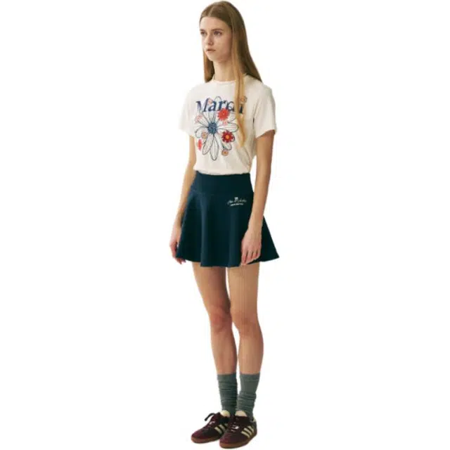 MARDI MERCREDI SS25 SLIM TSHIRT FLOWERMARDI BLOSSOM_CREAM T