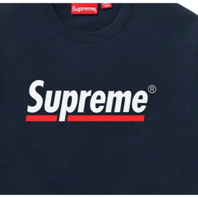 Supreme SS20 Week 2 Underline Crewneck logo