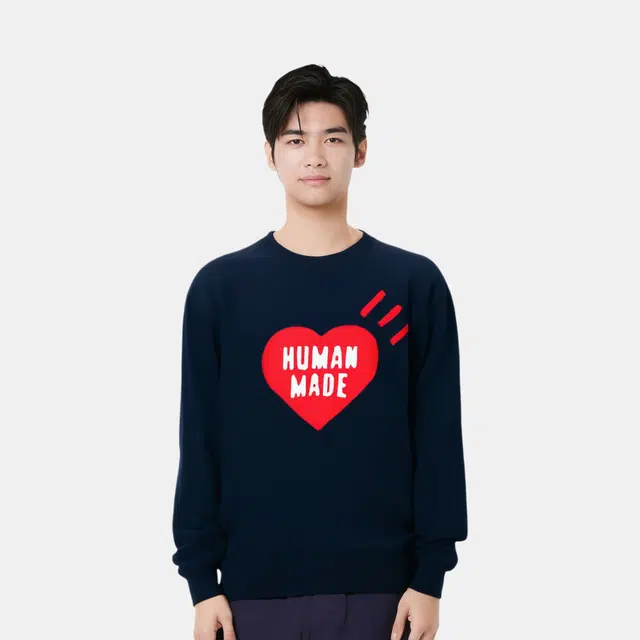 HUMAN MADE FW21 Heart Logo Pullover Sweater