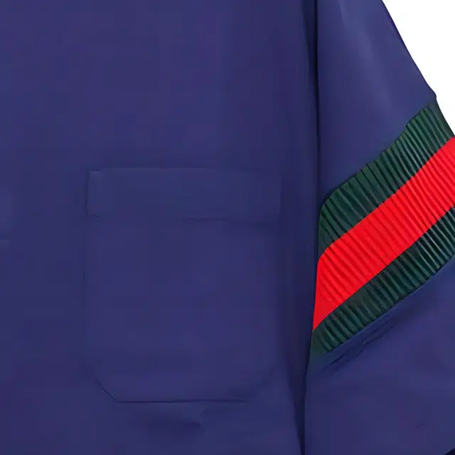 Gucci SS23 Striped Polo Long Sleeve Tee Blue