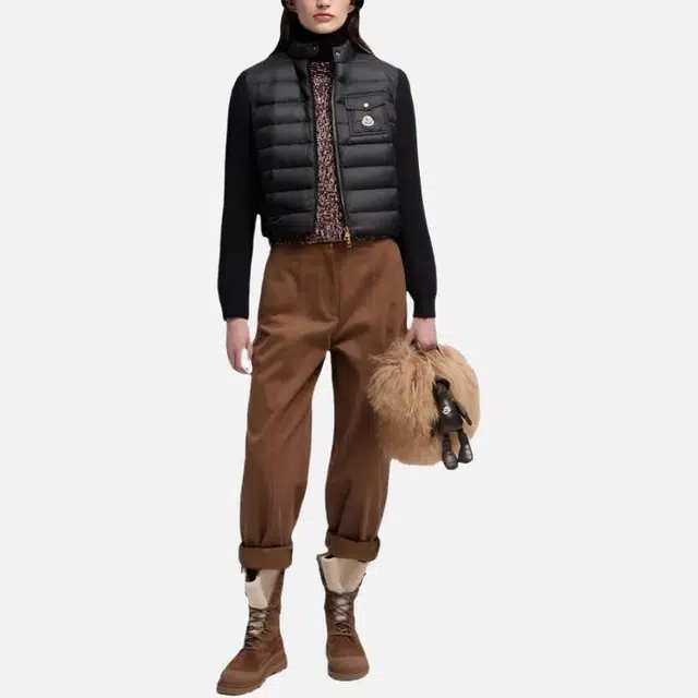 Moncler Padded Corduroy Wool Zip-Up Cardigan