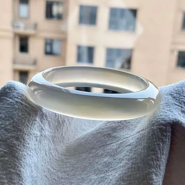 识恩 新中式国潮风复古汉服款民族风 小众设计高级感气质轻奢日常优雅清冷通透大气温柔 玉髓 玉石手镯 女款