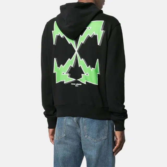 OFF-WHITE SS21 Printed Hoodie Black