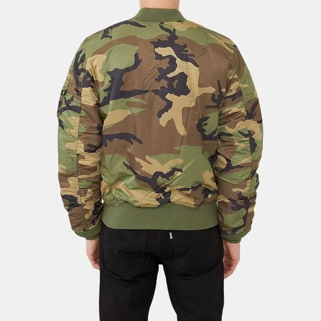 Alpha Industries Bomber Jacket Camo Green