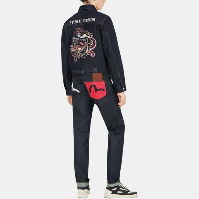 EVISU SS25 Seagull Print Retro Jeans