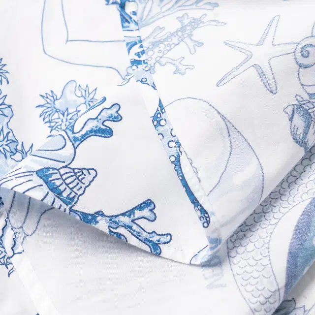 范思哲 珊瑚剧院棉质衬衫 男款 蓝白色