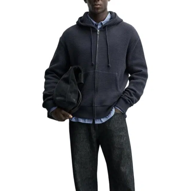 ZARA Checked Zip Hoodie