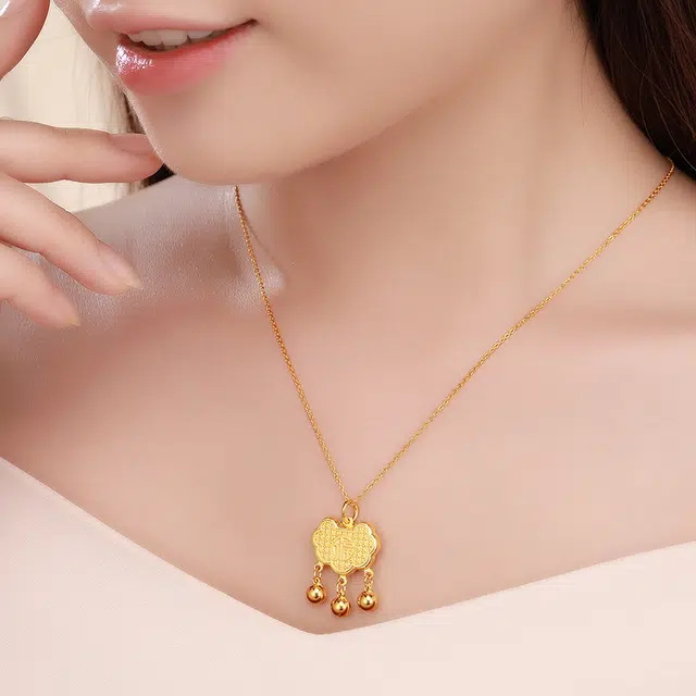 潮宏基 宝护-福牌 足金 计价金 吊坠 女款
