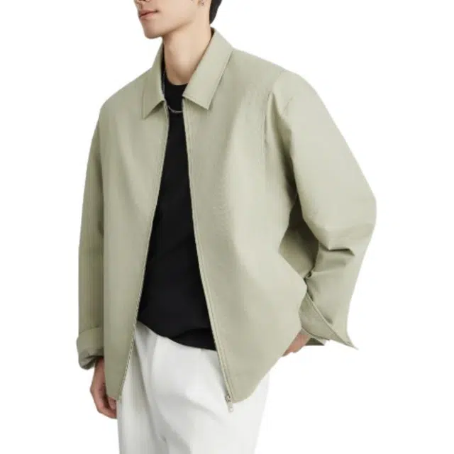 独驰 美拉德外套男春季潮流纯色休闲短款宽松翻领夹克 男女同款