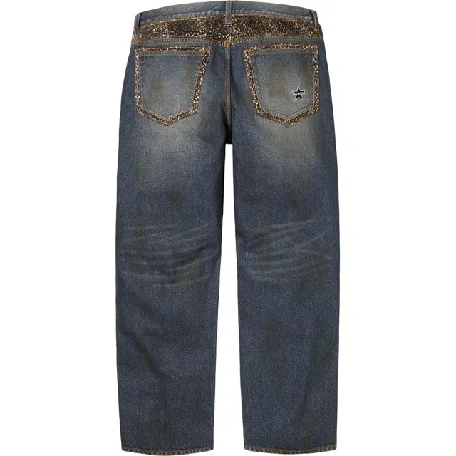 Supreme FW25 Leopard Faux Fur Loose Fit Jean