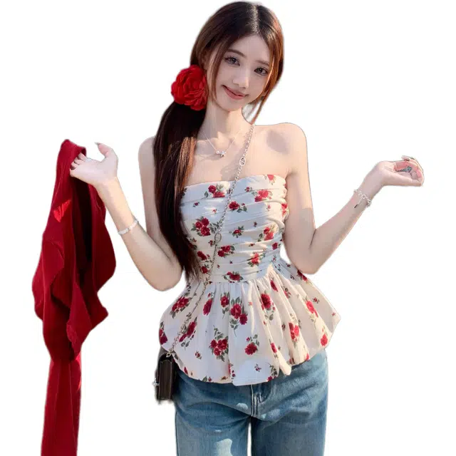 木清清 小众复古背心上衣抹胸 女款 花色