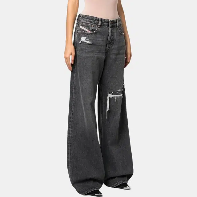 DIESEL FW22 Wide Leg Jeans Charcoal