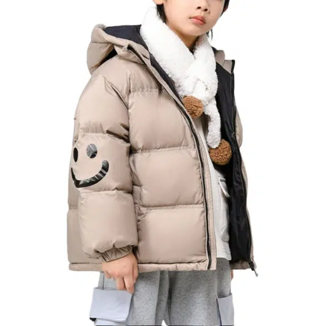 雅鹿 笑脸舒适柔软轻盈羽绒服 青少年
