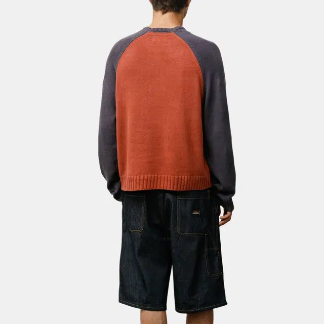 Stussy SS25 Colorblocked Raglan Knit Crew