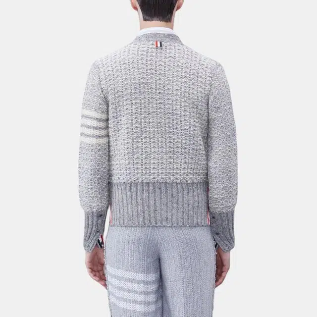 Thom Browne Mohair Tweed V-Neck Cardigan