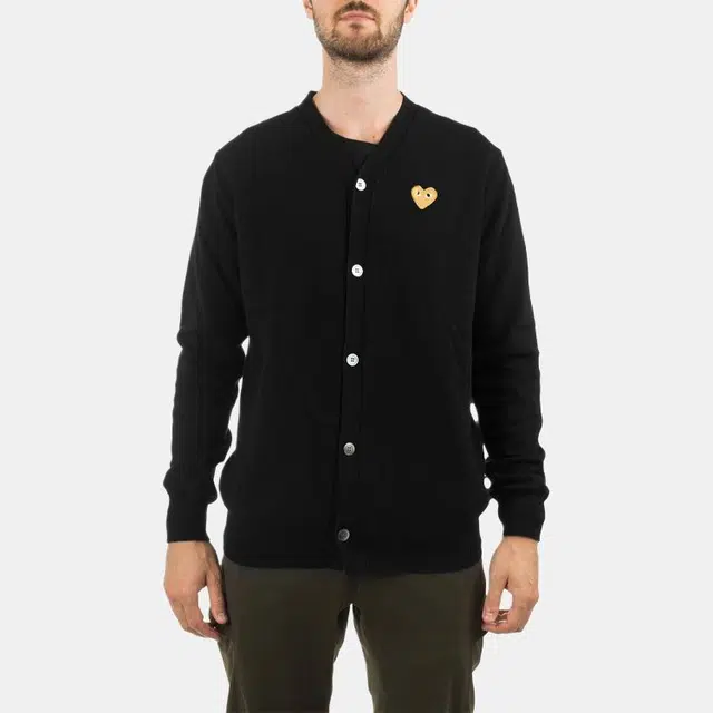 CDG Play Cardigan Black