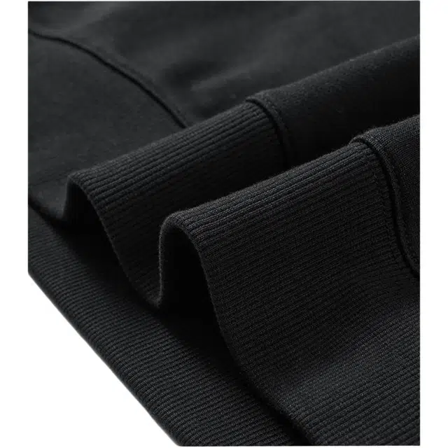 与狼共舞 潮流时尚百搭舒适精致刺绣印花吸汗轻薄透气卫衣 男款 黑色