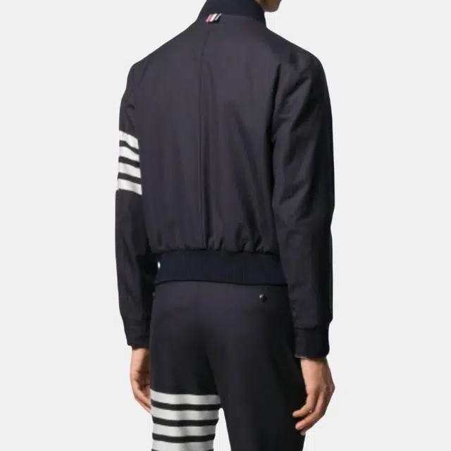 THOM BROWNE Stripe Detail Bomber Jacket