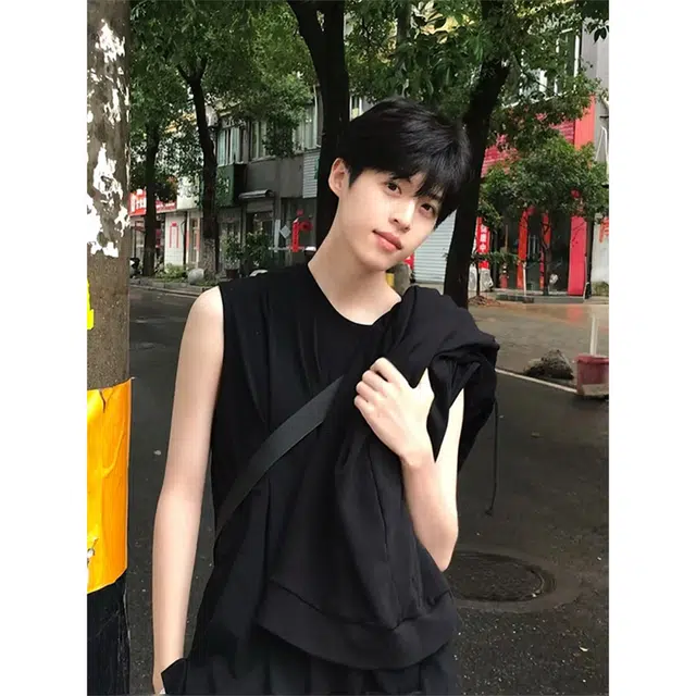 徐百货 坎肩外穿美式潮牌健身服内搭运动百搭速干无袖打底衫夏季背心 男女同款