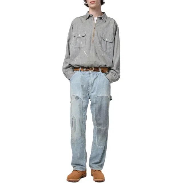 bowwow SS25 HICKORY PAINTER PANTS with SEPARATE APRON