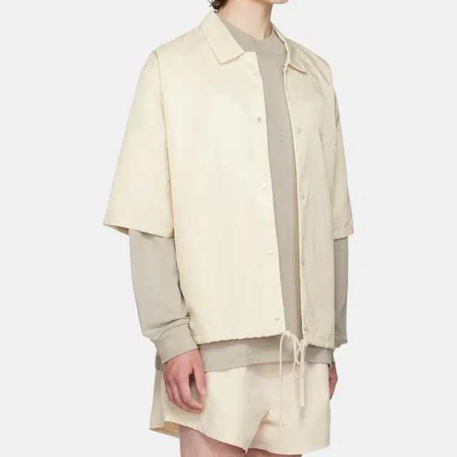 Fear of God Essentials FW22 Ss Nylon Shirt Egg Shell
