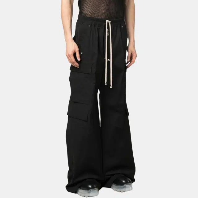 Rick Owens RO SS23 Black Flared Pants