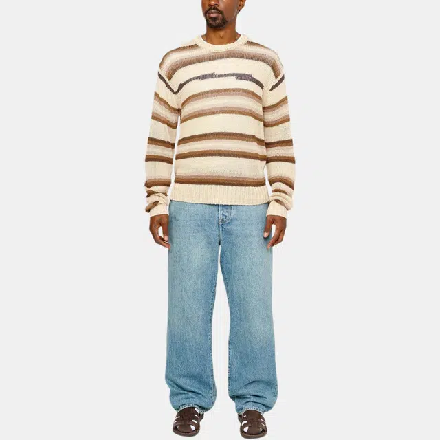 Stussy SS24 TONAL STRIPE LINEN SWEATER