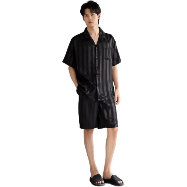 顶瓜瓜 夏季男透气舒适简约休闲轻便家居服睡衣套装 男款