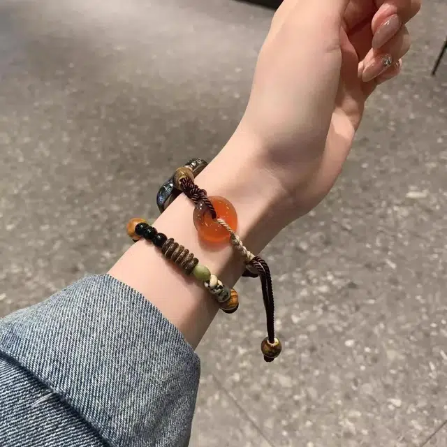 卫欣 表带 苹果适用 串珠材质 编织腕带男女通用