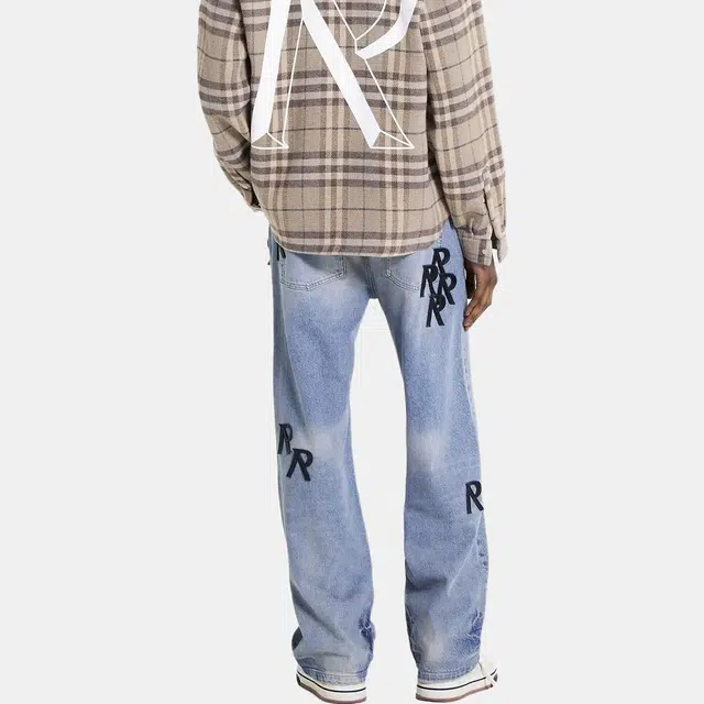 REPRESENT R3 Initial Baggy Denim Blue